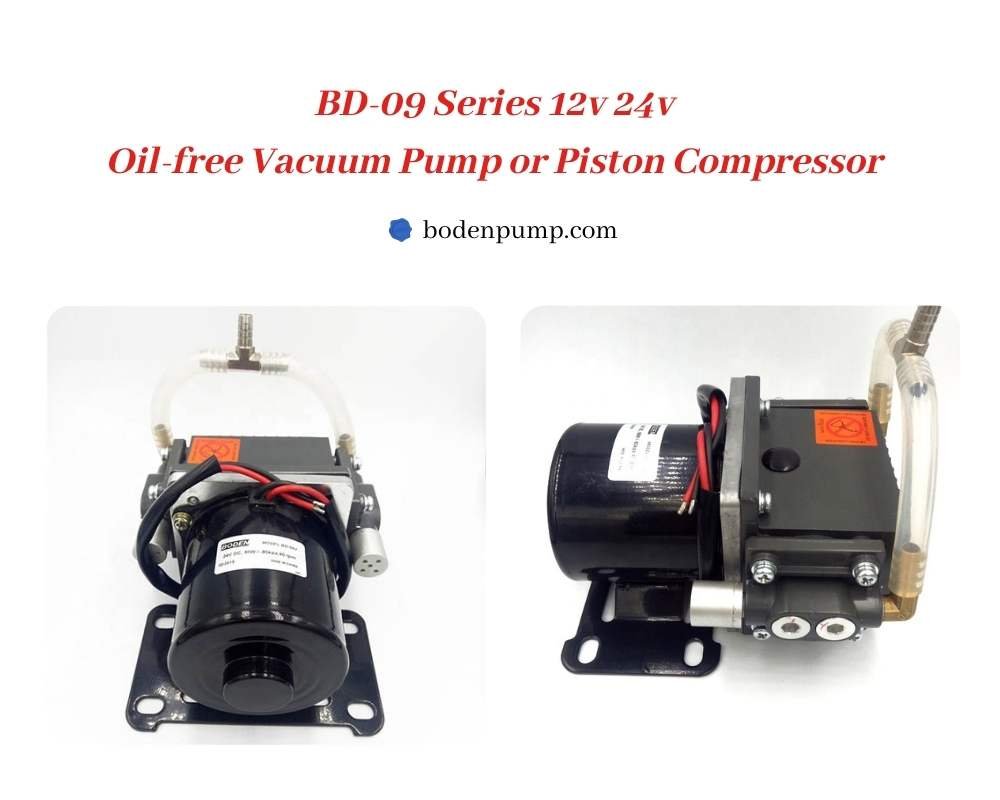Oil free vacuum pump piston compressor