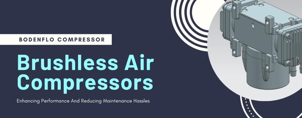 In-article image for 'Brushless Air Compressors: The Key To Enhancing Performance And Reducing Maintenance Hassles,' featuring the text 'Brushless Air Compressors' and similar circle designs as the cover