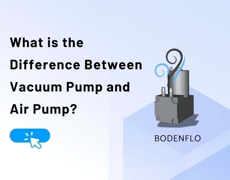 Cover image for the blog post titled 'What is the Difference Between Vacuum Pump and Air Pump?' showing a stylized pump with swirling air graphics.