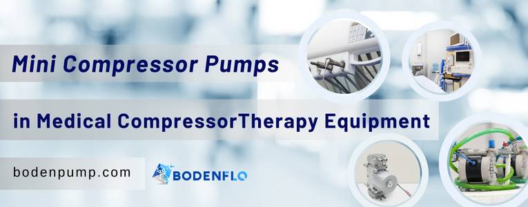 Detailed view of mini compressor pumps used in medical therapy equipment.