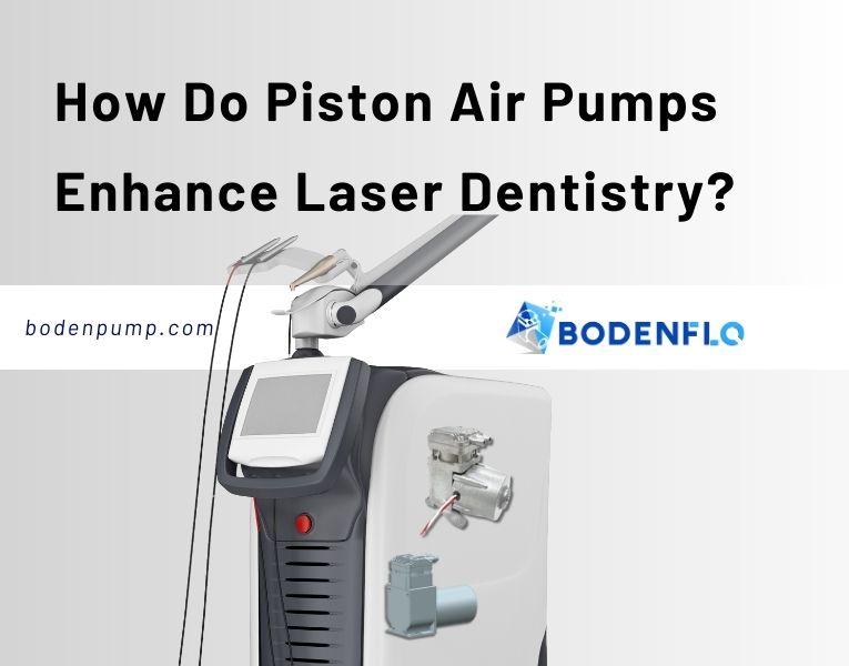 A cover image for BODENFLO’s blog post on the impact of piston air pumps in laser dentistry, focusing on how these pumps enhance treatment efficiency and patient comfort.