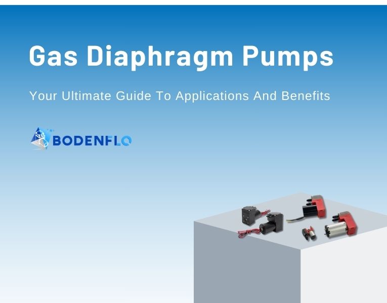 Overview of Gas Diaphragm Pumps highlighting various components and applications.