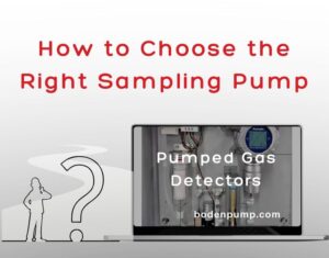 How to Choose the Right Sampling Pump for Pumped Gas Detectors, blog cover image featuring a gas detector system.