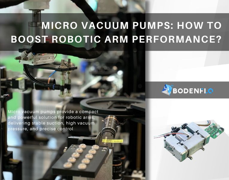 Micro vacuum pumps enhancing robotic arm performance with compact design and stable suction.