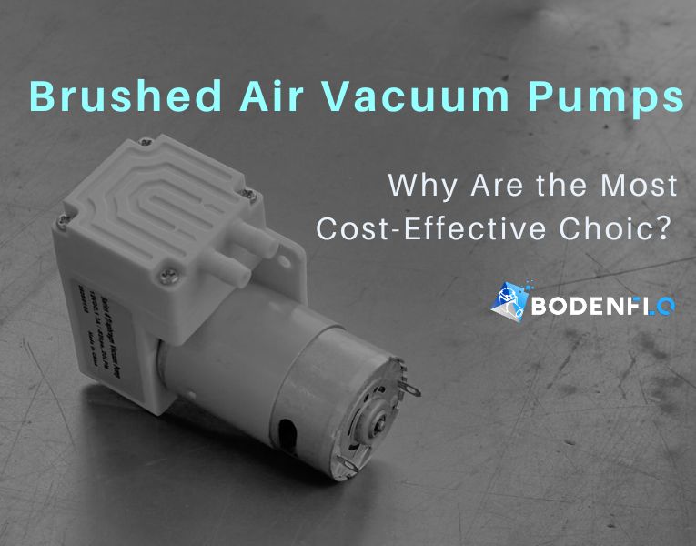 Brushed air vacuum pump showcasing its compact design and cost-effective features by BODENFLO.