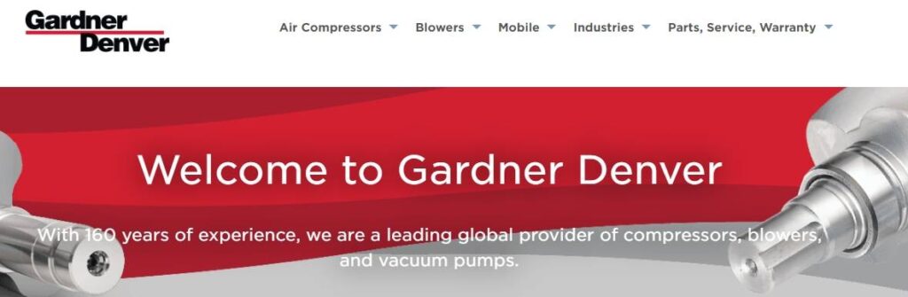 Gardner Denver Official Website Homepage