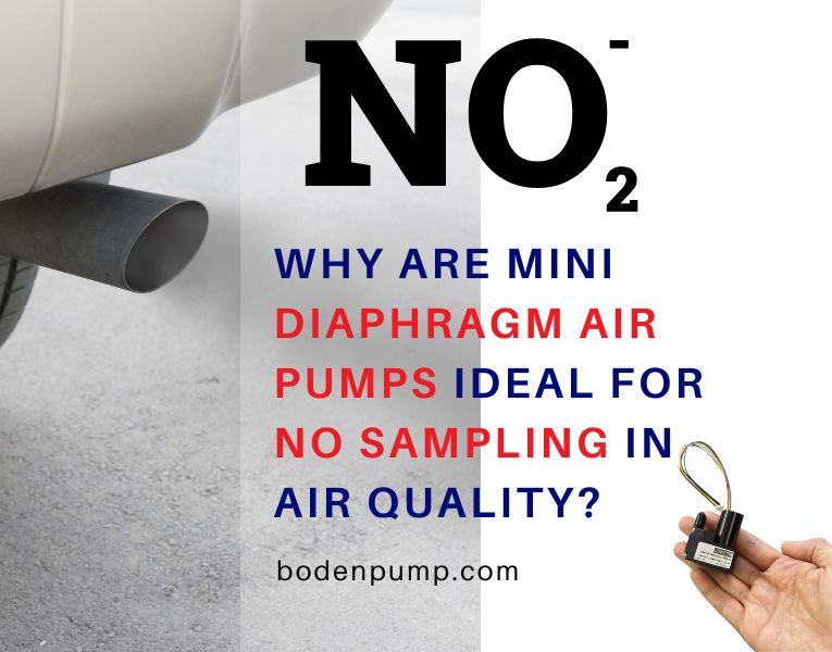 Mini diaphragm air pump for NO sampling in air quality monitoring