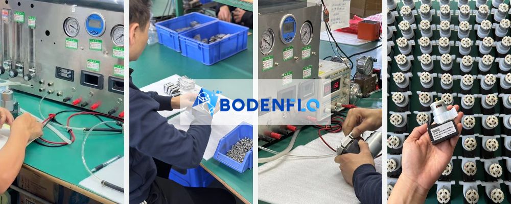 BODENFLO ink pump undergoing rigorous quality control testing for industrial applications.