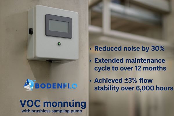 Fixed detector mounted with brushless sampling pump