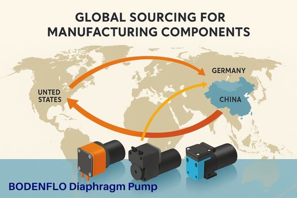 World map with arrows indicating global trade routes for components for manufacturing