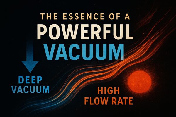 Abstract representation of vacuum power and strength