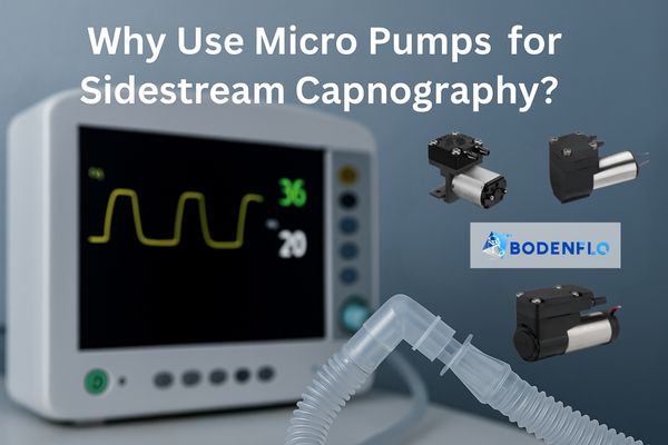 Three types of BODENFLO micro diaphragm pumps for sidestream capnography CO₂ sampling