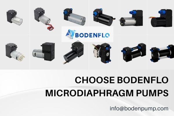 Image of a range of BODENFLO micro diaphragm pumps, or a BODENFLO engineer assisting a client with a diaphragm pump)