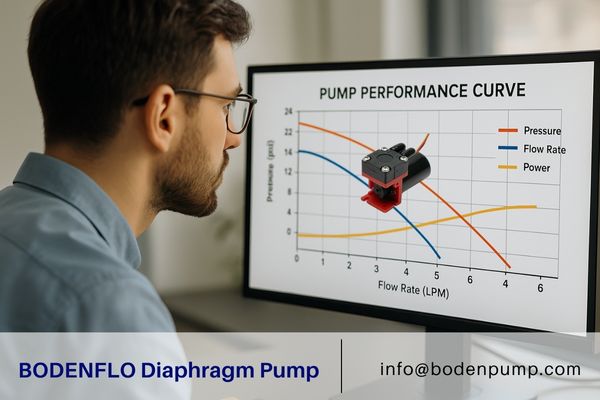 Engineer analyzing a pump curve on a computer