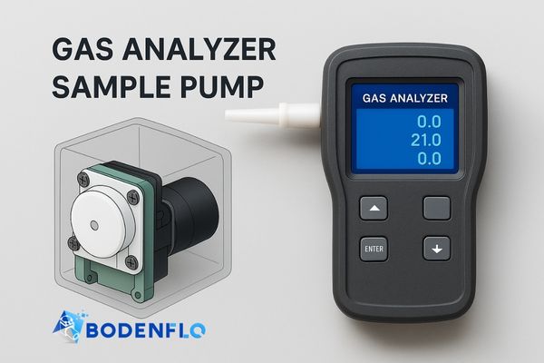 Micro diaphragm pump inside a gas analyzer system
