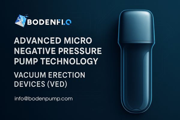 Advanced micro negative pressure pump next to a sleek VED design