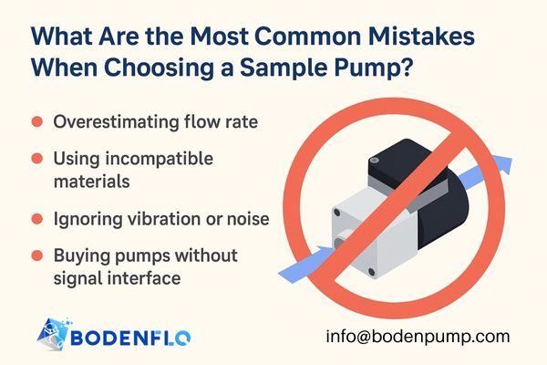 Common mistakes when choosing a sample pump – infographic