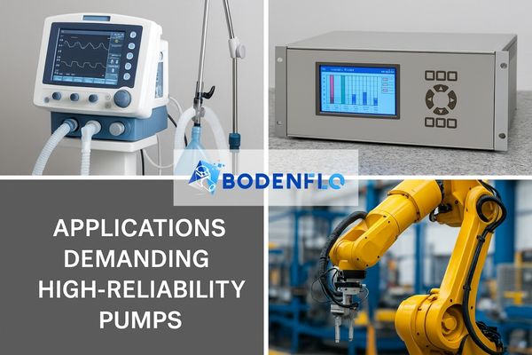 A collage of critical applications: a medical ventilator, a gas analyzer, and a factory robot