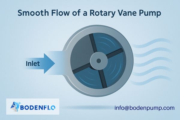 An animation showing the smooth, continuous flow from a rotary vane pump