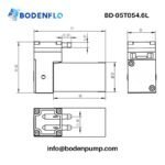 BD-05T054.6L diaphragm pump technical dimensions