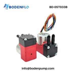 Hand Holding BD-05T033B Mini Diaphragm Pump to Show Size