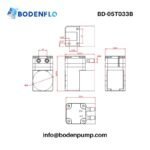 BD-05T033B Mini Pump Technical Drawing with Dimensions
