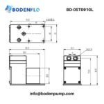 BD-05T0910L brushless vacuum pump dimensions – 98×50×80 mm high-performance air diaphragm pump