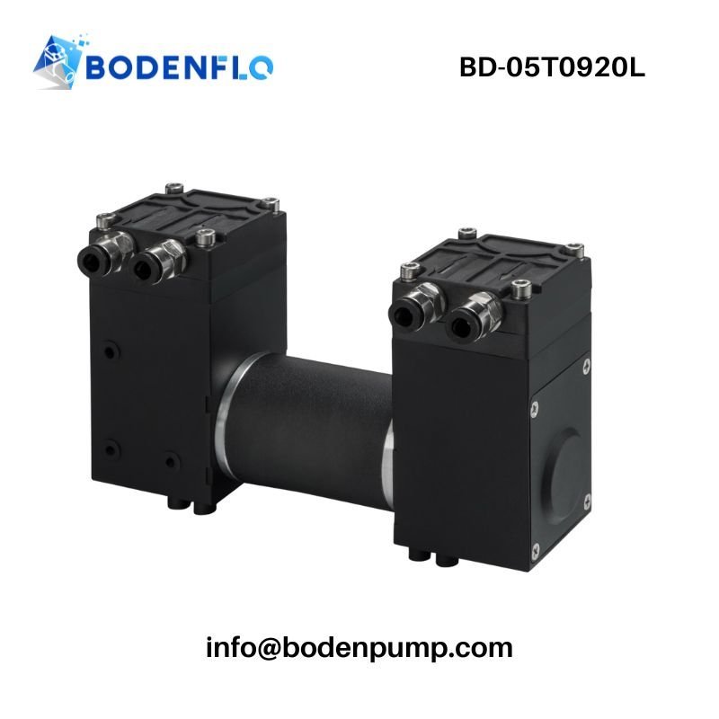 BD-05T0920L 24V double head micro diaphragm vacuum pump front view