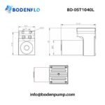 BD-05T1040L mini diaphragm pump dimensions diagram 40 L/min