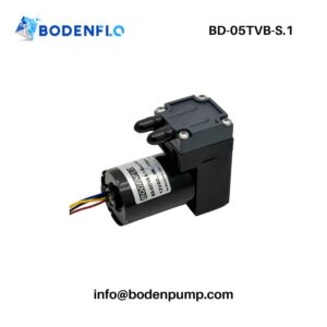 Compact DC air pump BD-05TVB-S.1 front view for vacuum and pressure applications