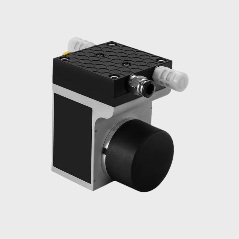 BODENFLO BD-05T30K30L high-flow micro diaphragm pump with black top cover and silver frame for industrial automation.