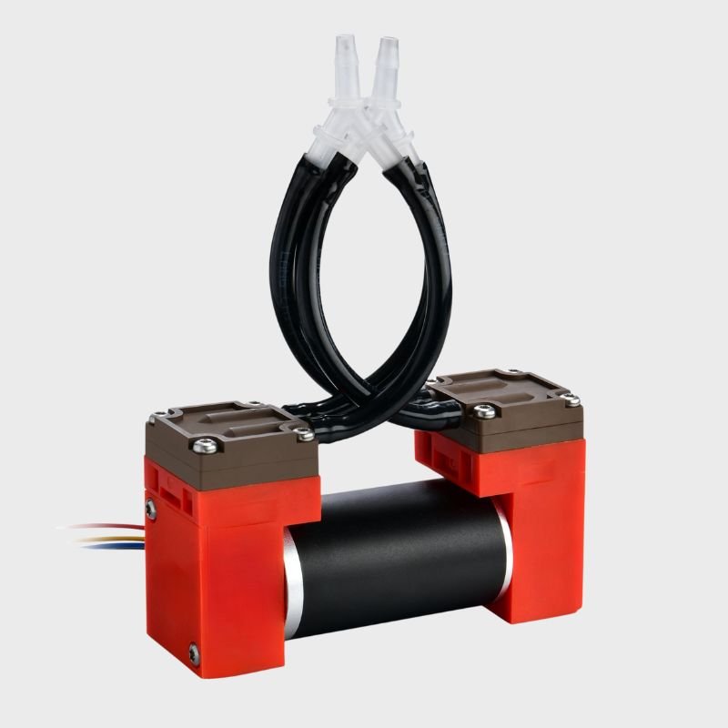 BODENFLO BD-05T0512L medium-flow brushless micro pump with dual red heads and soft tubing for professional beauty equipment.
