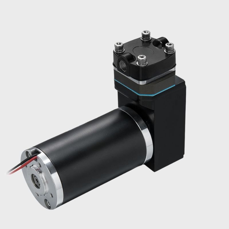BODENFLO BD-05TR17L high-pressure mini compressor pump with robust aluminum body, delivering up to 10 bar output for pneumatic systems.
