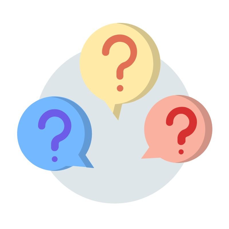 Illustration with question icons representing frequently asked questions about micro diaphragm pumps, configurations, and maintenance.