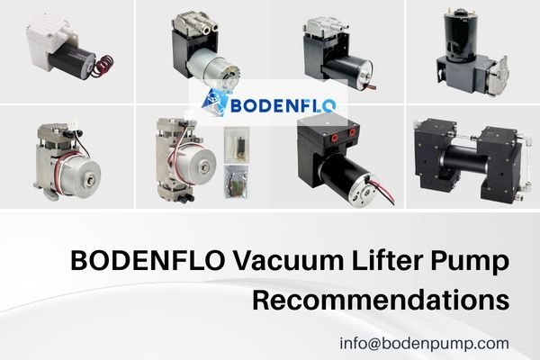 A collage of the recommended BODENFLO vacuum pumps