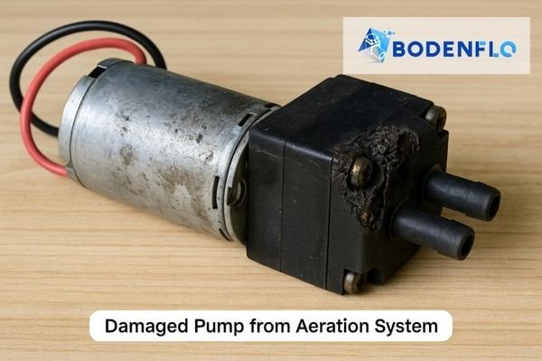 Photo of a damaged pump from the client's system