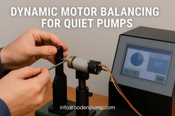 A technician using a dynamic balancer on a micro motor