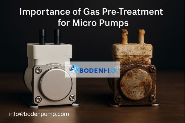 An image showing a clean, protected micro pump on one side and a corroded, damaged pump on the other, representing before and after pre-treatment
