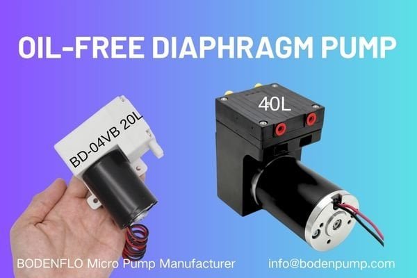 A cutaway view of an oil-free diaphragm micro vacuum pump