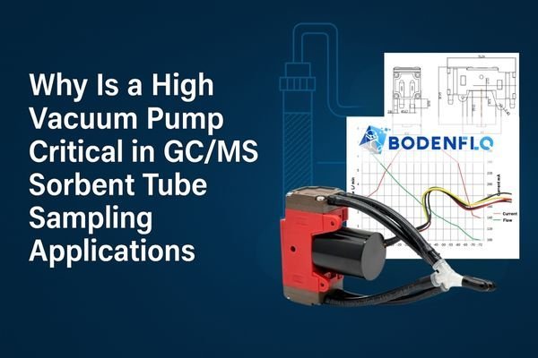 High vacuum micro diaphragm pump for GC/MS sorbent tube sampling system