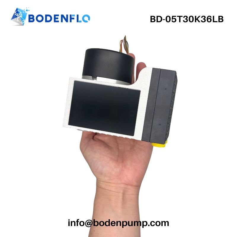 Small air suction pump compact size comparison in hand