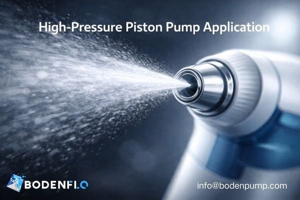 An action shot of a piston pump driving fluid through a narrow-gauge needle or a nebulizer nozzle.