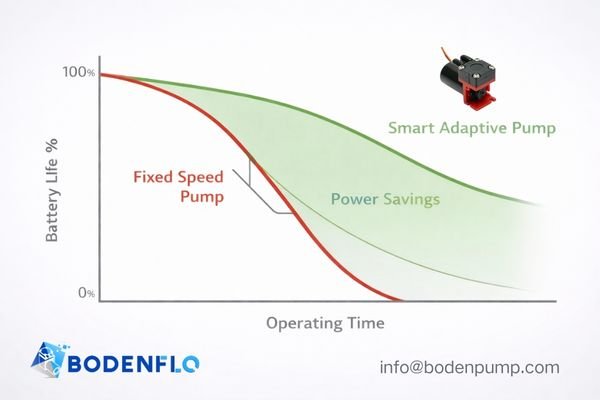A graph showing battery life. 