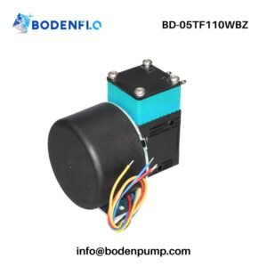BD-05TF110WBZ small liquid pump front view, brushless diaphragm pump for inkjet and laboratory equipment