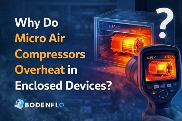 micro air compressor overheating enclosed device thermal imaging heat build up