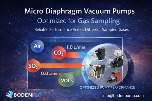 how different gases affect micro diaphragm vacuum pump performance gas sampling systems infographic