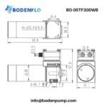 Mini diaphragm pump dimension diagram BD-05TF300WB