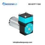 Small diaphragm liquid pump showing compact structure and pump head details BD-05TF110W
