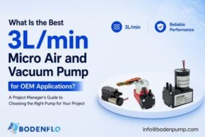 3L/min micro air and vacuum pump OEM selection guide cover with product placeholder space
