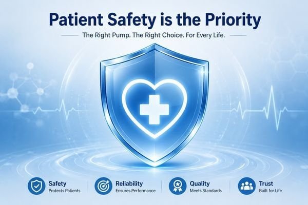 An icon showing a shield with a heart and a plus sign, representing patient safety.
